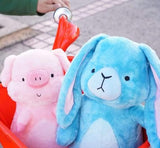 Barn Buds Company: Hamilton the Pink Pig Stuffed Animal Plush Toy, Eleanor the Blue Bunny Rabbit Stuffed Animal Plush Toy