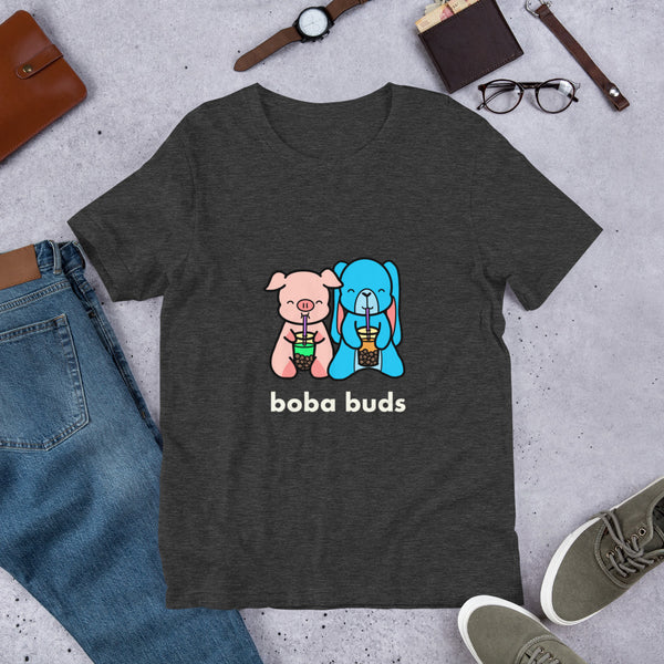 boba buds barn buds hamilton pig eleanor bunny cute character shirt, unique design for boba milk tea lovers t shirt