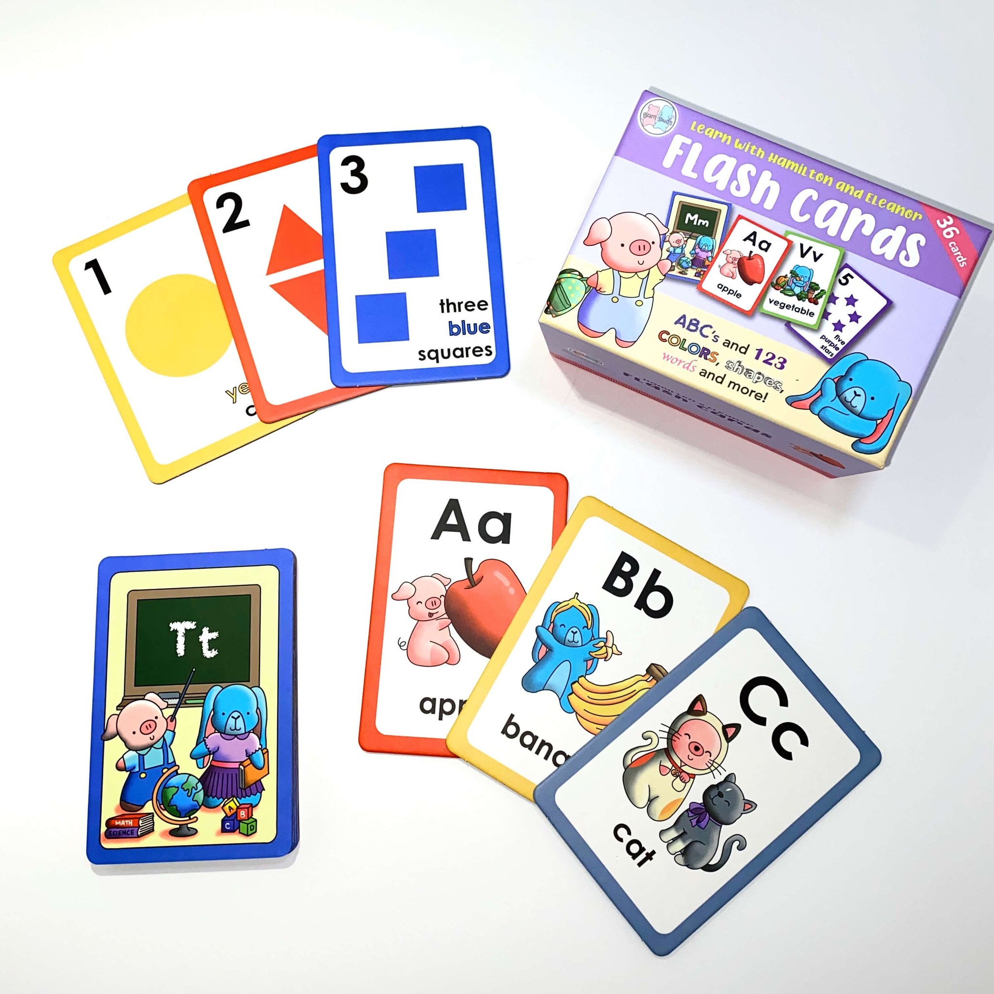 Educational Flashcards for Toddlers - Learn Letters Colors Shapes Numbers Words and More!