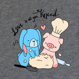 All You Knead is Love, Heather Dark Grey, Racerback Tank, Women, Apparel, Barn Buds® Company