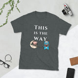 Mandalorian This is the Way parody t shirt featuring pig and bunny cute funny shirt design women dark heather