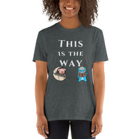 Mandalorian This is the Way parody t shirt featuring pig and bunny cute funny shirt design women dark heather