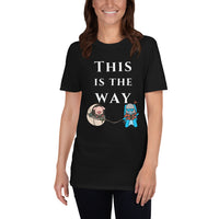 Mandalorian This is the Way parody t shirt featuring pig and bunny cute funny shirt design women black 