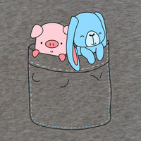Pocket Pals, Heather Grey, Racerback Tank, Women, Apparel, Barn Buds® Company