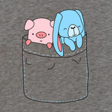 Pocket Pals, Heather Grey, Racerback Tank, Women, Apparel, Barn Buds® Company