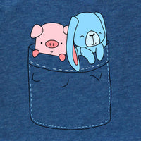 Pocket Pals, Heather Navy, Racerback Tank, Women, Apparel, Barn Buds® Company