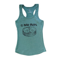 Bao Buds, Heather Mint, Racerback Tank, Full View, Women, Apparel, Barn Buds® Company