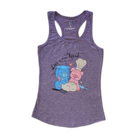 All You Knead is Love, Heather Purple, Racerback Tank, Women, Apparel, Full View, Barn Buds® Company