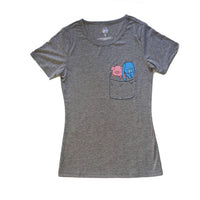 Pocket Pals, Heather Grey, Tshirt, Full View, Women/Men/Youth, Apparel, Barn Buds® Company